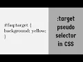 target - CSS Pseudo Selector Explained