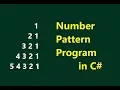 Number Pattern Program 4 Interview Pattern Program in C Net