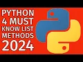 4 MUST KNOW Python List Methods In 2024