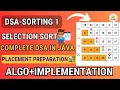 Selection Sort Algorithm - Leetcode How to implement selection sort in JAVA Best DSA Course