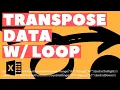 Excel VBA Macro Transpose Rows to Columns From One Sheet to Another