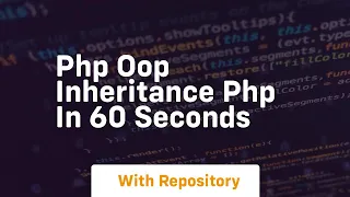 Php oop inheritance php in 60 seconds