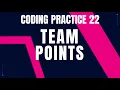 Team Points coding practice 22 Python coding tips tricks Nxtwave ccbp 4 0 telugu python code