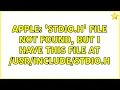 Apple stdio h file not found but I have this file at stdio h