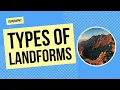 Different Types of Landforms Geography Activity