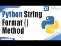 What is String Format in Python Python Tutorial for Beginners