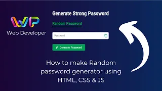 How to make Random password generator using HTML CSS JS Javascript project web developer