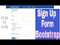 Sign up form in bootstrap Address book project lecture 1 bootstrap lecture 2 step by step