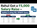 Rahul Got a 5 000 Salary Raise Update It Using SQL UPDATE Query SQL UPDATE Query Example