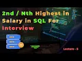 Finding the Highest or Lowest Salary in SQL Interview Questions Explained SQL Tutorial