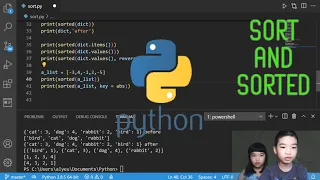 How to Code PYTHON sort and sorted Functions Tutorial
