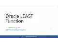 Oracle LEAST Function