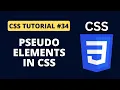 CSS Tutorial - Pseudo elements in CSS Programming For Beginners