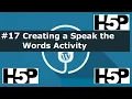 interactive student activities - H5P Creating a Speak the Words WP Tutorial