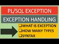 Exception Handling in Oracle Exception Definition Types Syntax