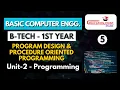 Program Design Procedure Oriented Programming Basic Computer Engineering RGPV B Tech 1st Year