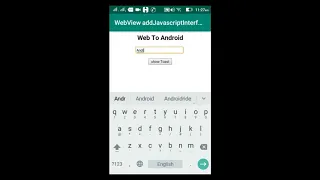 Android WebView addJavascriptInterface Example