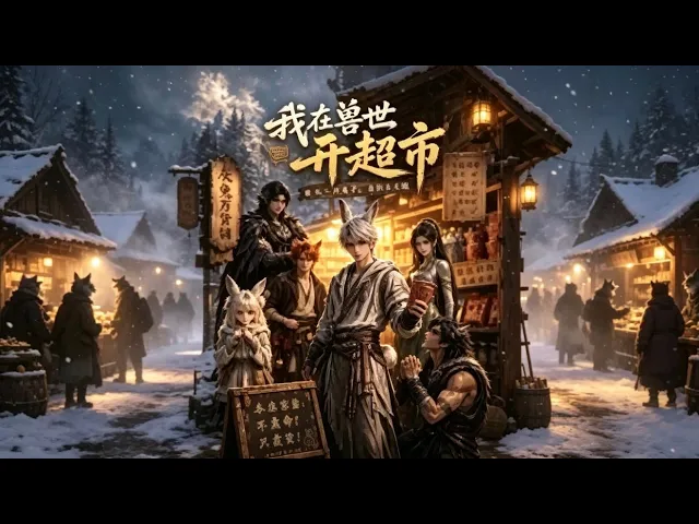 AI漫劇 我在獸世開超市 穿獸世險被燉靠泡麵建商盟推翻舊獸權還接了末日訂單