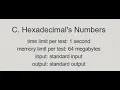 Hexadecimal s Numbers Codeforces - Problem