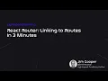 How to link to Routes React Router for Beginners React Tutorial