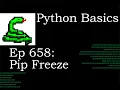 Python Basics Tutorial How to Use Pip Freeze to Create Requirements File