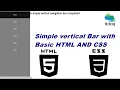 How to make simple Vertical Bar with HTML AND CSS With Source Code sidebar menu using html css