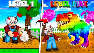 BI HUỲNH XÂY DỰNG TRANG TRẠI THÚ TIẾN HÓA TỪ GÀ LÊN KHỦNG LONG TRONG ROBLOX