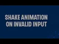 shake animation on invalid input using html and css