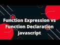JavaScript Tutorial in Hindi Function Expression vs Function Declaration javascript