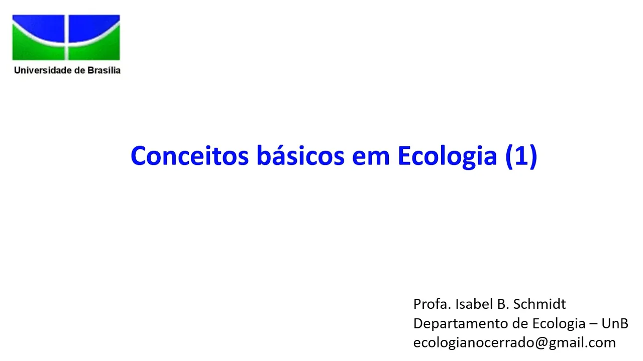 1.1 - Conceitos Básicos de Ecologia: organismos, populações e metapopulações