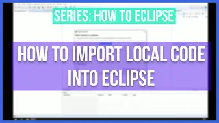 How to import existing local folder with code into Eclipse