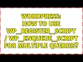 Wordpress How to use wp - register