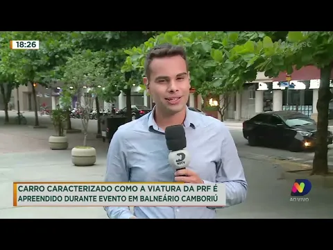 Carro caracterizado como viatura da PRF é apreendido em Balneário Camboriú
