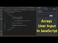 JavaScript Create Arrays Method - II Array through User Input JavaScript Tutorial in Hindi part 36