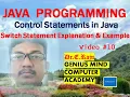 10 Switch Statement in Java Step by Step Exaplanation by Dr E Raju