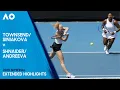 Townsend/Siniakova v Shnaider/Andreeva Extended Highlights | Australian Open 2025 Semifinal
