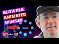 Elementor Glowing Animated Spinner With CTA On Hover