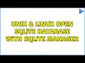 Unix Linux Open SQLite database with SQLite Manager