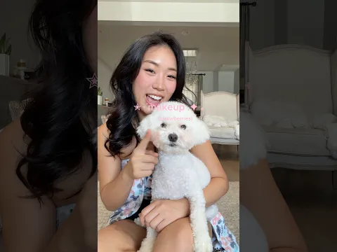 LIKE MOTHER LIKE SON🎀🐶😂 #dog #puppy #grwm #hair