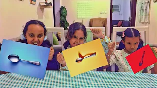 تحدي الملعقة الكبيرة ضد المتوسطة ضد الصغيرة Big Vs Small Spoon Food Challenge 