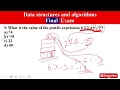 Final Exam for Data Structure and Algorithms