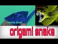 how to make origami snake with A4 size paper