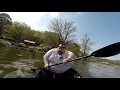 Fat guy falls canoe(hello im under the water meme)