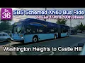 NYCT Bx36 Full Bus Ride SBS Scheme Via Streets - 2018 New Flyer XN60 1005 to Castle Hill