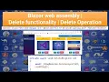 Blazor web assembly Delete functionality Delete Operation