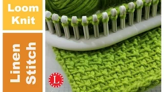 How to Loom Knit the Linen Stitch Pattern on Long and Round Looms Learn with Yarn in Front Stitch