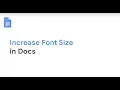 Increase font size in Google Docs