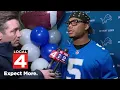 Detroit Lions running back David Montgomery gives injury update during community coat drive