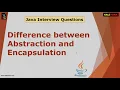 Difference between Abstraction and Encapsulation Java Interview Questions Kaliyona In Kannada