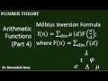 Arithmetic Functions Part-4 Mobius Inversion Formula